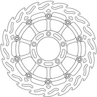 113048 - 113048 - Moto Master Flame Series Floating Front Right Brake Disc - MV Agusta Rush 1000 2020-2023