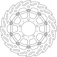 112057 - 112057 - Moto Master Flame Series Floating Front Left Brake Disc - Kawasaki GTR 1400 ABS 2008-2016