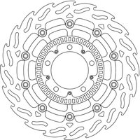 112073 - 112073 - Moto Master Flame Series Floating Front Left Brake Disc - Kawasaki Z 750 R 2011-2012
