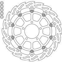 112259 - 112259 - Moto Master Flame Series Floating Front Right Brake Disc - Kawasaki ZX-10 R 1000 Ninja 2017-2024