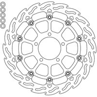 112291 - 112291 - Moto Master Flame Series Front Left Brake Disc - Kawasaki ZX-10 R 1000 Ninja 2016-2024