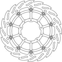 113230 - 113230 - Moto Master Flame Series Floating Front Left Brake Disc - Honda CBR 1000 RR-R Fireblade 2020-2022