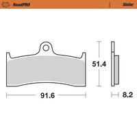 403501 - Moto Master RoadPRO Sinder Brake Pad Front For Mv Agusta BRUTALE 910 R 2006-2008