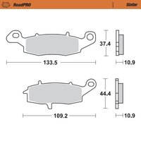 410902 - Moto Master RoadPRO Sinder Brake Pad Rear For Suzuki VL 1500 BT 2013-2016