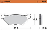 405802 - Moto Master RoadPRO Sinder Brake Pad Rear For Yamaha FJR 1300 2001-2005