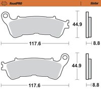 406502 - Moto Master RoadPRO Sinder Brake Pad Rear For Honda CBF 1000 2006-2010