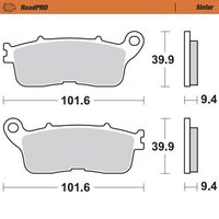 407802 - 407802 - Moto Master Roadpro Sinder Rear Brake Pads - Honda VFR 1200 XD 2012-2020