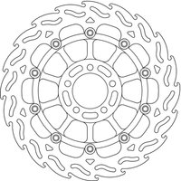 113032 - 113032 - Moto Master Flame Series Floating Front Right Brake Disc - Kawasaki ZZR 1100 1990-1992