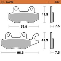 413701 - 413701 - Moto Master Roadpro Sinder Front Brake Pads - Kawasaki Z 400 2019-2024