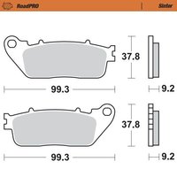 407202 - Moto Master RoadPRO Sinder Brake Pad Rear For Honda CB1000R 2008-2024