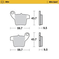 099022 - 099022 - Moto Master Nitro Sport Rear Brake Pads - KTM SX85 2004-2011