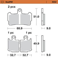 407401 - Moto Master RoadPRO Sinder Brake Pad Front For Honda VFR 1200 F 2010-2016
