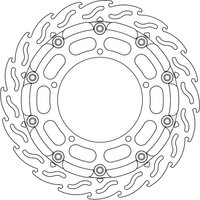 112151 - 112151 - Moto Master Flame Series Floating Front Brake Disc - Yamaha YZF-R1 1000 2012-2014