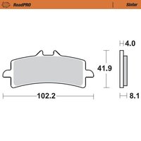 408101 - Moto Master RoadPRO Sinder Brake Pads For Honda CBR 1000 RR 2014-2019 Front