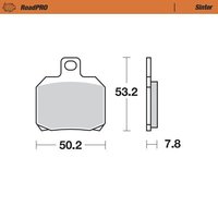 404802 - Moto Master RoadPRO Sinder Brake Pad Rear For Ducati 1098 R 2008-2009