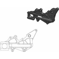 211109 - Moto Master Relocation Bracket for OEM Caliper For Gas Gas EC 250 2021-2023 Fits Rear Left Or Right - Black
