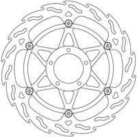 113088 - 113088 - Moto Master Flame Series Floating Front Right Brake Disc - Ducati Streetfighter 1100S 2010-2013