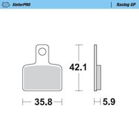 099412 - 099412 - Moto Master Racing GP Sinder Pro Rear Brake Pads - Beta Evo 300 2009-2022