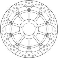 117078 - 117078 - Moto Master Halo Series Floating Front Brake Disc - Ducati Monster 1100S 2009-2010