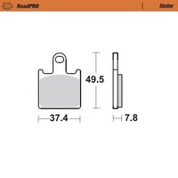406801 - 406801 - Moto Master Roadpro Sinder Front Brake Pads - Kawasaki ZZR 1400 2006-2020