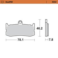 407301 - 407301 - Moto Master Roadpro Sinder Front Brake Pads - Triumph Daytona 675 2013-2016