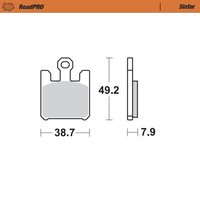 406101 - Moto Master RoadPRO Sinter Brake Pads Front For Suzuki GSX-R 1000 2003 Front