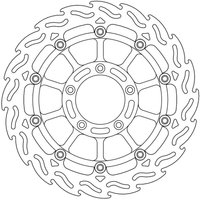 113049 - 113049 - Moto Master Flame Series Floating Front Right Brake Disc - MV Agusta Rush 1000 2020-2023