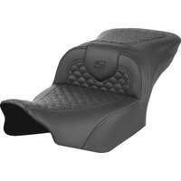 Image of 823-07-20800 - Saddlemen Roadsofa Scallop Stitch Seat For Harley Davidson FLHX 1923 2024-2026 - Black