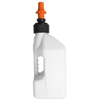 Tuff Jug 10 Litre Fast Fill Fuel Can With Ripper Cap - White/ Orange