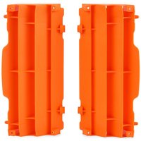 Image of Polisport Radiator Louvres - KTM SX/SXF 2007-15, EXC/EXC-F 2008-16 - Orange