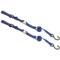 Image of Raceline Heavy Duty Tie Down Straps With Extra Loop Hook - Blue