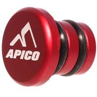 Apico CNC Gear Pedal Tip End Cap - Aluminium Red