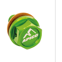 Apico Magnetic Sump Bolt - Kawasaki KXF450 2019-24 - Green