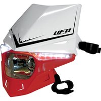 Image of PF01715#W070 - PF01715#W070 - UFO Stealth 12V Headlight With LED Side Lights - White/ Red