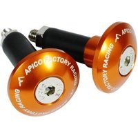 Image of Apico Handlebar Bar End Plugs - 14mm - Orange