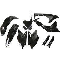 Image of KAKIT224F@001 - UFO Full Plastics Kit - Kawasaki KXF250 2017 - Black