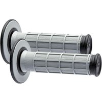 Image of Renthal G152 MX Dual Compound Full Waffle Grips - Grey/Black
