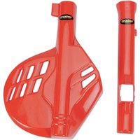 596207 - M59620 - Maier Fork & Disc Guard Set - Honda CR 125/250/500 1984-89, XR600 1995-2000 - Orange