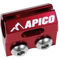 Apico Brake Hose Clamp - Honda CR 125/250 2004-07, CRF250R & CRF450R 2004-24 - Red