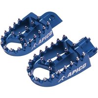 Apico Xtreme Foot Pegs - Husqvarna TC 50/65 2017-22, FC 250/350/450 2014-15, FE 250/350/450/501 2014-16 - Blue