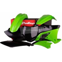 Polisport Full Plastics Kit - Kawasaki KXF250 2009-12 - Green/ Black (OEM '12)