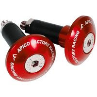 Apico Handlebar Bar End Plugs - 14mm - Red