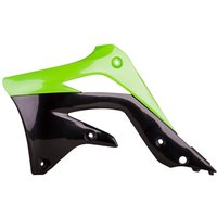 Polisport Radiator Scoops - Kawasaki KXF450 2012-15 - Green/ Black