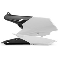Polisport Side Panels - Yamaha YZ/WRF250 2014-18, YZF250X 2015-18, YZF450 2014-17, WRF450 2016-18 - White/ Black