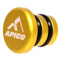 Image of Apico CNC Gear Pedal Tip End Cap - Aluminium Yellow