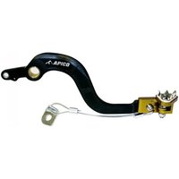 Image of Apico Forged Brake Pedal - Suzuki RM250 2001-08 - Black/ Yellow