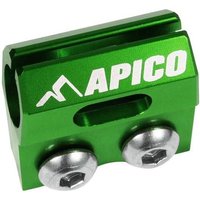 Apico Brake Hose Clamp - Kawasaki KX125 1989-2008, KX250 1992-2008, KX500 1989-2004, KXF250 2004-24, KXF450 2006-24 - Green