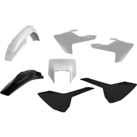 Polisport Enduro Plastics Kit - Husqvarna FE 250/350/450/501 & TE 250/300 2017-19 - White/Black