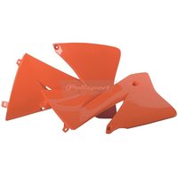 Polisport Radiator Scoops - KTM EXC 2001-02 - Orange