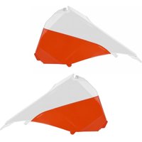 Image of Polisport Air Filter Cover - KTM EXC/EXC-F 125-500 2014-16 - Orange/ White - OEM '15ter Cover - KTM EXC/EXC-F 125-500 2014-16 - Orange/ White - OEM '15